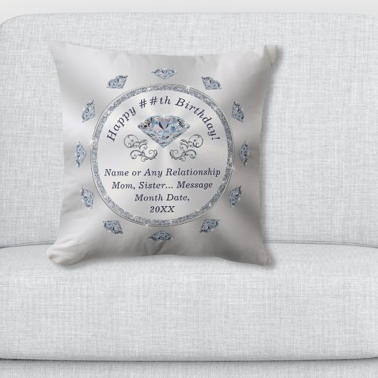60、75、90、100誕生日ギフトアイディア、女性 クッション