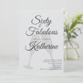 60 and Fabulous | 60th Birthday Party  招待状 (スタンド正面)
