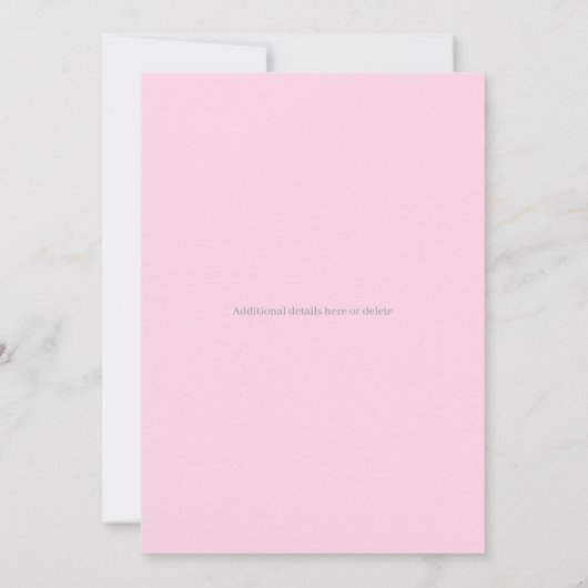 60 and Fabulous | 60th Birthday Party Pink Script 招待状 (裏面)