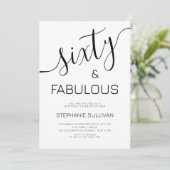 60 And Fabulous Birthday Party 招待状 (スタンド正面)