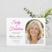 60 and Fabulous Photo 60th Birthday Party 招待状 (スタンド正面)