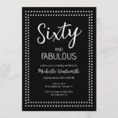 60 and Fabulous Sixtieth Birthday Party 招待状 (正面)