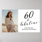 60 and Fabulous Sixtieth Birthday Photo Script  ポスター (正面)
