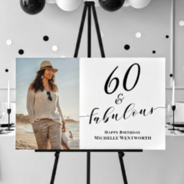 60 and Fabulous Sixtieth Birthday Photo Script  ポスター