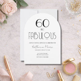 60 and Fabulous Sixty Birthday Invitation 招待状