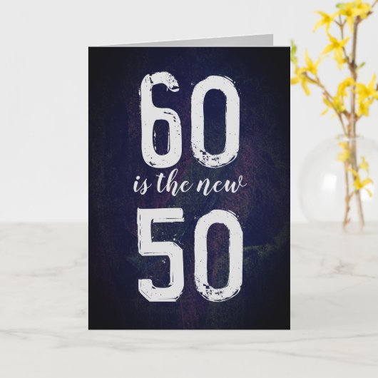 60 Birthday Humor カード (黄色い花)