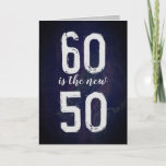 60 Birthday Humor カード<br><div class="desc">Smudged chalkboard for 60th birthday humor</div>