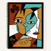 60 Day Art Challenge Abstract Cubism Sketchbook ノートブック (正面)