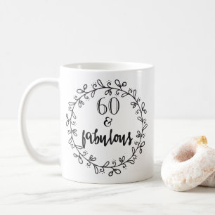 60 & Fabulous -おもしろい60誕生日マグカップ コーヒーマグカップ