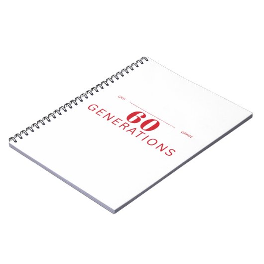 60 Generations of Grit & Grace ノートブック (左側)