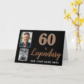 60 & Legendary 2 Photos 60th Birthday  Card カード (黄色い花)