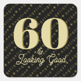 60 & Looking Good誕生日 スクエアシール