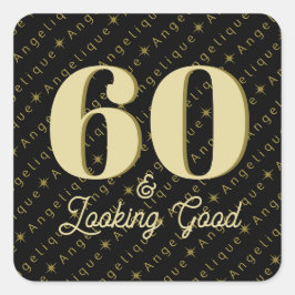 60 & Looking Good誕生日 スクエアシール
