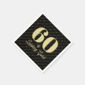 60 & Looking Good誕生日 スタンダードカクテルナプキン (角)