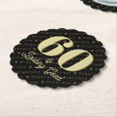 60 & Looking Good誕生日 ペーパーコースター (アングル)