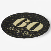 60 & Looking Good誕生日 ペーパープレート (アングル)