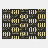 60 & Looking Good誕生日 ラッピングペーパーシート (正面)