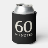 60 No Notes Birthday Personalized Minimal Party 缶クーラー (缶正面)