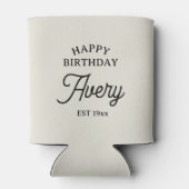 60 No Notes Birthday Personalized Minimal Party 缶クーラー (裏面)