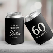 60 No Notes Birthday Personalized Minimal Party 缶クーラー