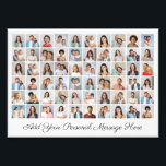 60 Photo Collage Add A Greeting Photo Enlargement フォトプリント<br><div class="desc">Create Your Own Simple,  Custom 60 Photo Collage. Add Your Own Photos,  Background Color Can Be Changed and Make It Your Own. Make a Personalized Photo Collage for Special Occasions,  Christmas,  Holidays,  Memorials,  Baby Showers,  Weddings,  Birthdays,  Birth Announcements,  Pets,  Graduation and Anniversaries. (Frame Not Included)</div>