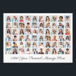 60 Photo Collage Add A Greeting Photo Enlargement フォトプリント<br><div class="desc">Create Your Own Simple,  Custom 60 Photo Collage. Add Your Own Photos,  Background Color Can Be Changed and Make It Your Own. Make a Personalized Photo Collage for Special Occasions,  Christmas,  Holidays,  Memorials,  Baby Showers,  Weddings,  Birthdays,  Birth Announcements,  Pets,  Graduation and Anniversaries. (Frame Not Included)</div>