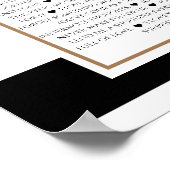 60 Reasons we love you gift, modern black & white ポスター (角)