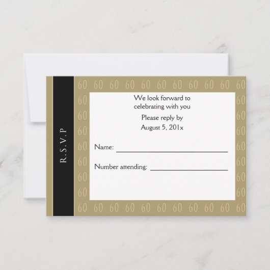 60 RSVP招待状 招待状 (正面)
