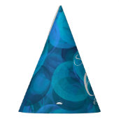 60 & Sassy エレガント海ブルー誕生日 パーティーハット (左)