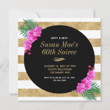 60 & Sexyブラック金ゴールド60thバースデーパーティー