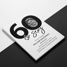60 & Sexy Photo 60th誕生日招待状 招待状