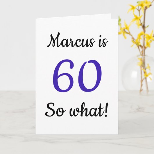 60 so引用文60番目おもしろいの誕生日カード カード (黄色い花)