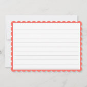 60 "Thank you!" Coral/White Number Pattern サンキューカード (裏面)