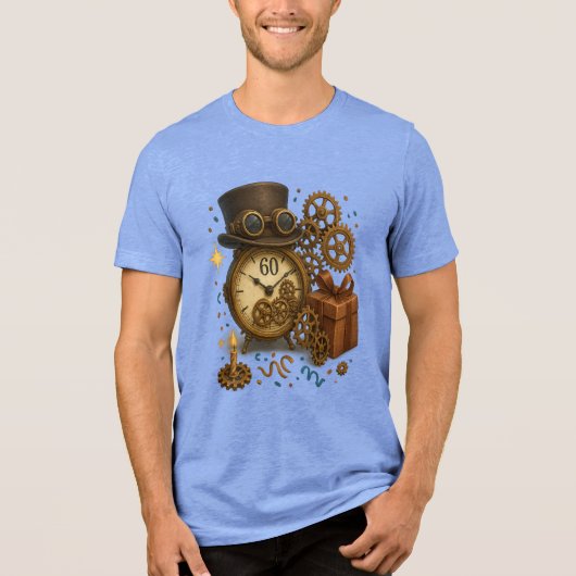 60 & Timeless - Steampunkお祝い トライブレンドＴシャツ (正面)