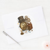 60 & Timeless - Steampunkお祝い ラウンドシール (封筒)