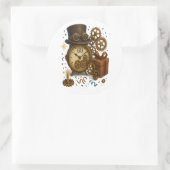 60 & Timeless - Steampunkお祝い ラウンドシール (バッグ)