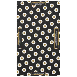 60"X104"トレードショーテーブルクロスのロゴ金ゴールドとブラック テーブルクロス