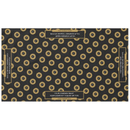 60"x104"トレードショーテーブルクロスのロゴ金ゴールドブラック テーブルクロス