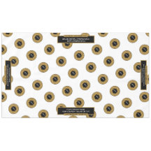 60"X104"トレードショーテーブルクロスのロゴ金ゴールドホワイト