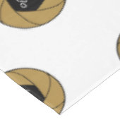 60"X104"トレードショーテーブルクロスのロゴ金ゴールドホワイト テーブルクロス (アングル)