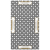 60"x104"トレードショーテーブルクロス金ゴールドブラック テーブルクロス (正面)