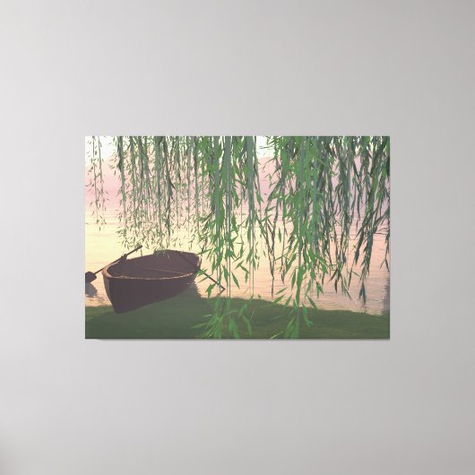 60"x40" キャンバスアート "柳の下" イメージ (正面)
