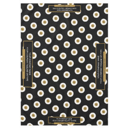 60"X84"トレードショーテーブルクロスのロゴ金ゴールドとブラック テーブルクロス