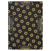 60"x84"トレードショーテーブルクロスのロゴ金ゴールドブラック テーブルクロス (正面)