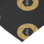 60"x84"トレードショーテーブルクロスのロゴ金ゴールドブラック テーブルクロス (アングル)