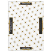 60"X84"トレードショーテーブルクロスのロゴ金ゴールドホワイト テーブルクロス (正面)