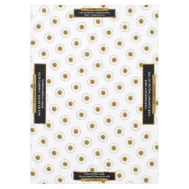 60"X84"トレードショーテーブルクロスのロゴ金ゴールドホワイト テーブルクロス