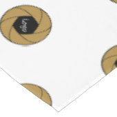 60"X84"トレードショーテーブルクロスのロゴ金ゴールドホワイト テーブルクロス (アングル)