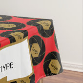 60"x84"トレードショーテーブルクロス金ゴールドホワイト テーブルクロス (インサイチュ)