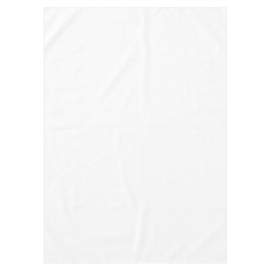 60"x84"ホワイトテーブルクロスのデザイン テーブルクロス (正面)